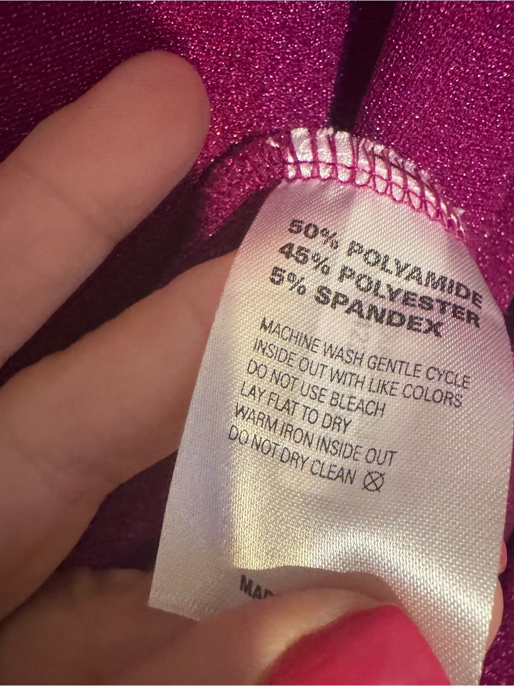 BOSTON PROPER Gorgeous Sparkle Plum/Fuschia V-Neck Top XLARGE #K - Picture 8 of 9